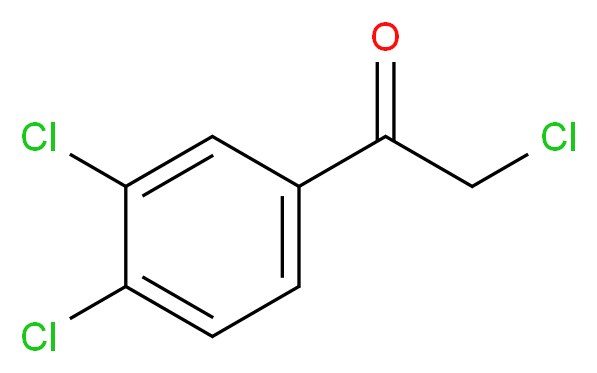 2-Chloro-1-(3,4-dichloro-phenyl)-ethanone_分子结构_CAS_42981-08-8)