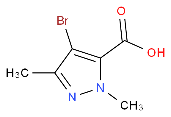 4-Bromo-1,3-dimethyl-1H-pyrazole-5-carboxylic acid_分子结构_CAS_)