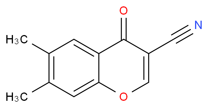 3-氰基-6,7-二甲基色酮_分子结构_CAS_94978-86-6)
