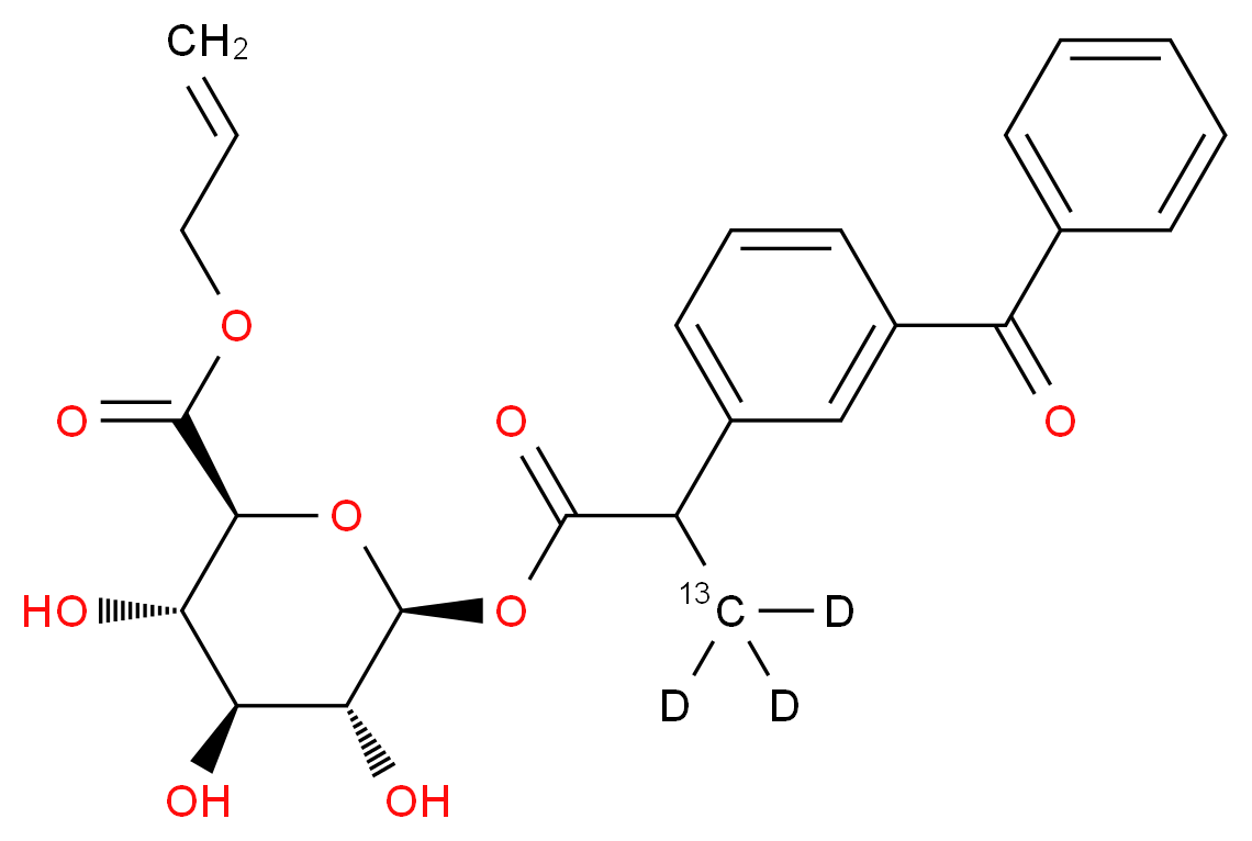 rac Ketoprofen Glucuronide Allyl Ester-13CD3_分子结构_CAS_)