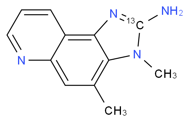 3,4-dimethyl(2-<sup>1</sup><sup>3</sup>C)-3H-imidazo[4,5-f]quinolin-2-amine_分子结构_CAS_86984-30-7
