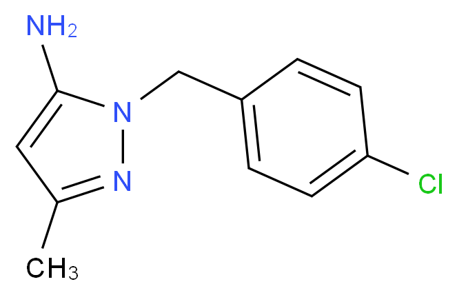 1-(4-chlorobenzyl)-3-methyl-1H-pyrazol-5-amine_分子结构_CAS_3524-41-2)