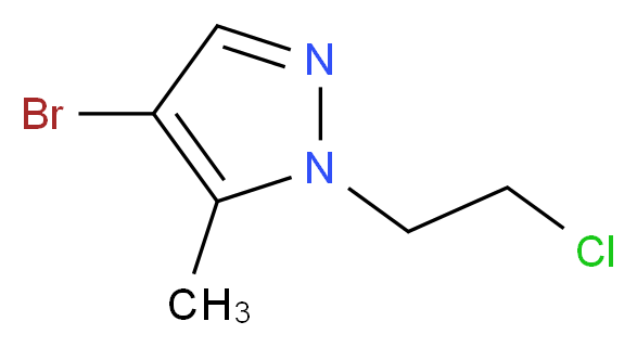 4-bromo-1-(2-chloroethyl)-5-methyl-1H-pyrazole_分子结构_CAS_108354-41-2)