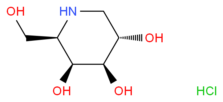 Deoxygalactonojirimycin hydrochloride_分子结构_CAS_75172-81-5)