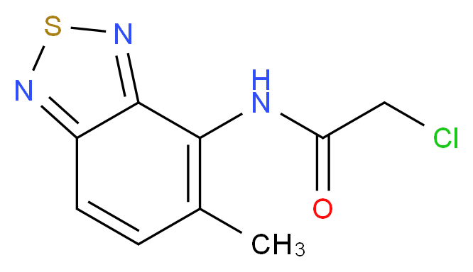 2-Chloro-N-(5-methyl-benzo[1,2,5]thiadiazol-4-yl)-acetamide_分子结构_CAS_)