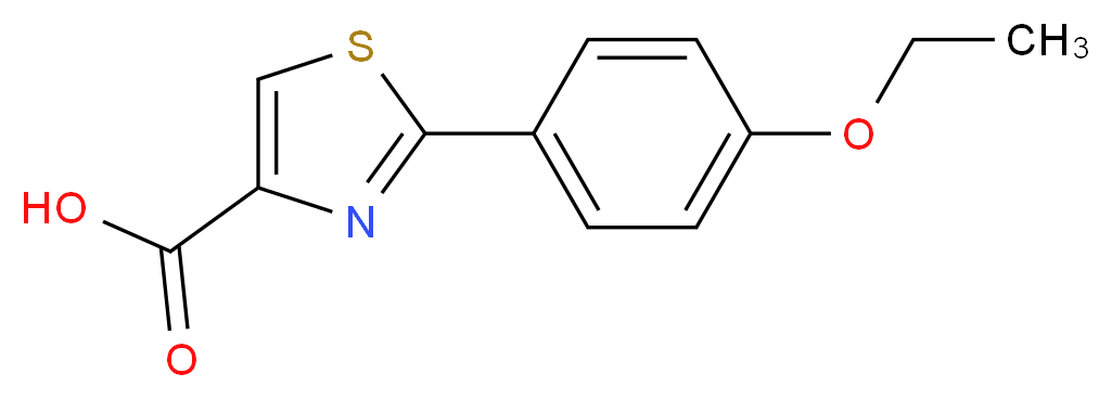 2-(4-ethoxyphenyl)-1,3-thiazole-4-carboxylic acid_分子结构_CAS_147046-37-5