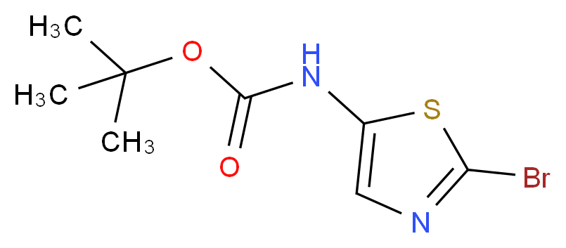 tert-Butyl (2-bromothiazol-5-yl)carbamate_分子结构_CAS_1094070-77-5)