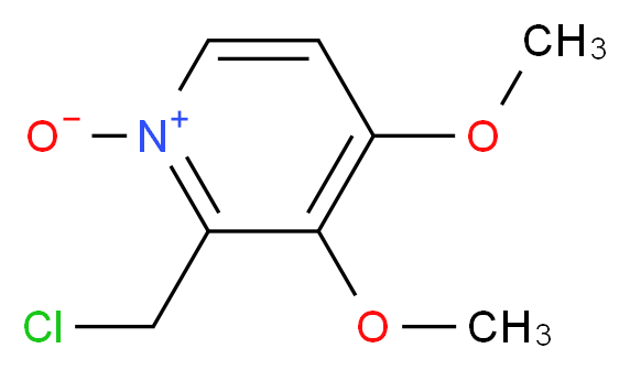 2-(chloromethyl)-3,4-dimethoxypyridin-1-ium-1-olate_分子结构_CAS_953787-47-8