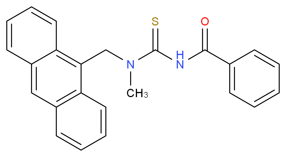 N-(9-蒽甲基)-N′-苯甲酰基-N-甲基硫脲_分子结构_CAS_167781-43-3)