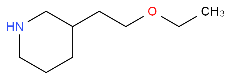 3-(2-Ethoxyethyl)piperidine_分子结构_CAS_)
