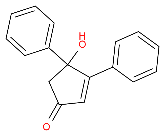 4-hydroxy-3,4-diphenylcyclopent-2-en-1-one_分子结构_CAS_5587-78-0