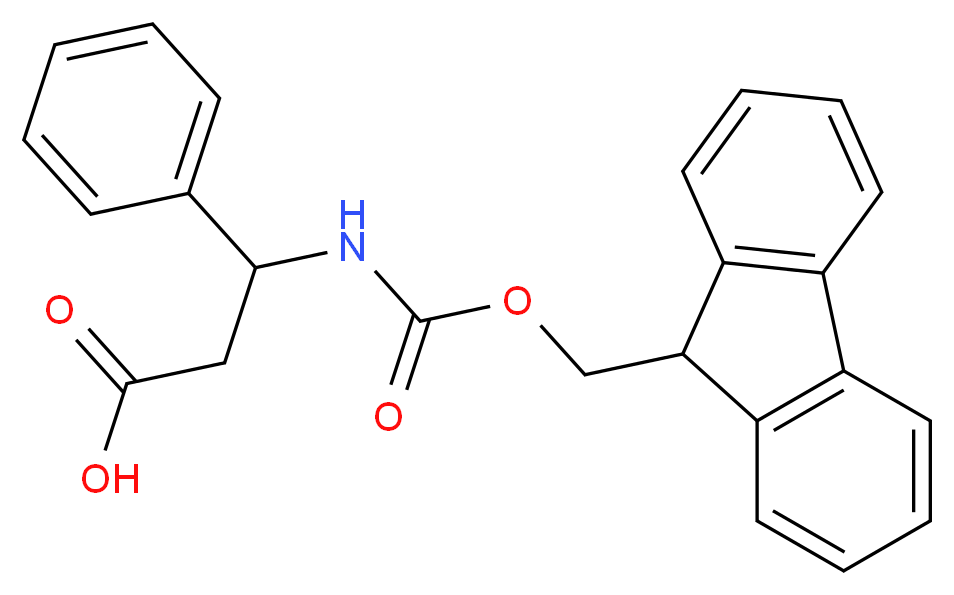 3-{[(9H-fluoren-9-ylmethoxy)carbonyl]amino}-3-phenylpropanoic acid_分子结构_CAS_180181-93-5