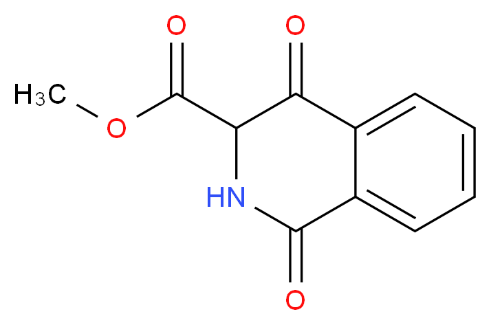methyl 1,4-dioxo-1,2,3,4-tetrahydroisoquinoline-3-carboxylate_分子结构_CAS_91092-92-1