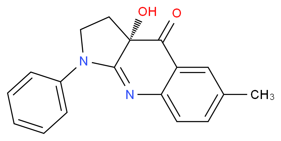 (3aS)-3a-hydroxy-6-methyl-1-phenyl-1H,2H,3H,3aH,4H-pyrrolo[2,3-b]quinolin-4-one_分子结构_CAS_856925-71-8