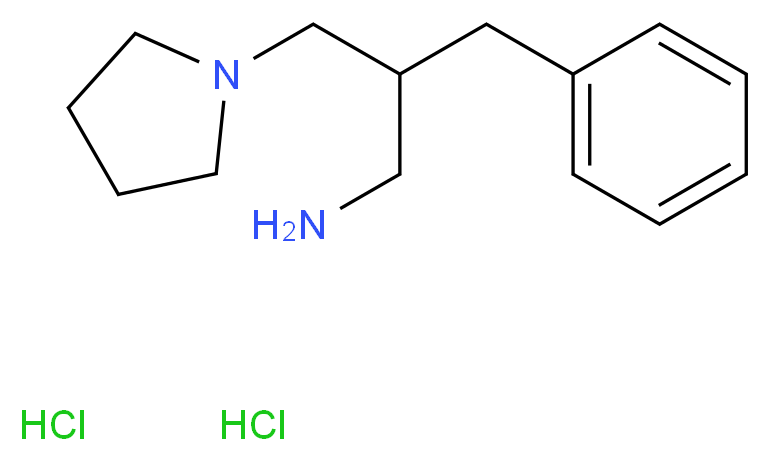 1-(3-amino-2-benzylpropyl)pyrrolidine dihydrochloride_分子结构_CAS_1159823-77-4