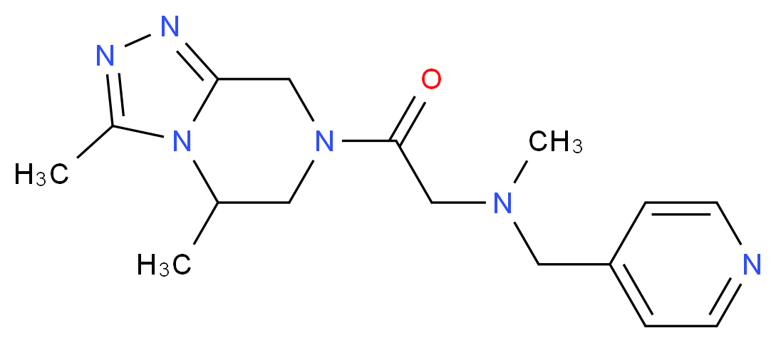2-(3,5-dimethyl-5,6-dihydro[1,2,4]triazolo[4,3-a]pyrazin-7(8H)-yl)-N-methyl-2-oxo-N-(pyridin-4-ylmethyl)ethanamine_分子结构_CAS_)