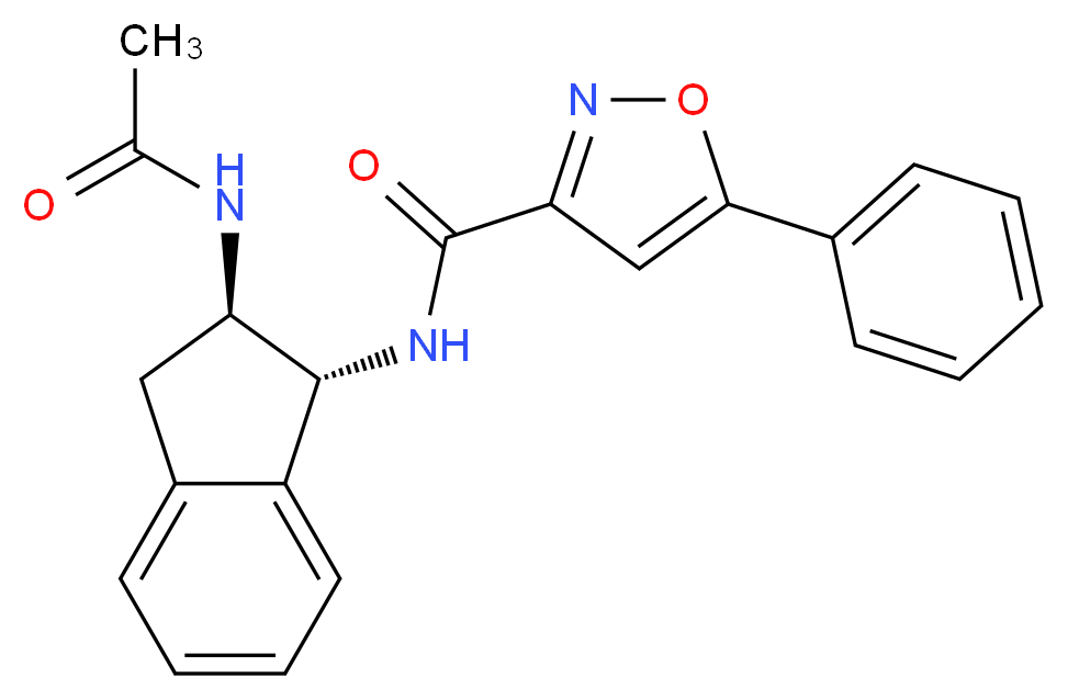 N-[(1R,2R)-2-(acetylamino)-2,3-dihydro-1H-inden-1-yl]-5-phenyl-3-isoxazolecarboxamide_分子结构_CAS_)