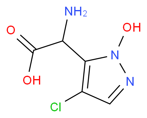 2-amino-2-(4-chloro-1-hydroxy-1H-pyrazol-5-yl)acetic acid_分子结构_CAS_1040284-01-2)