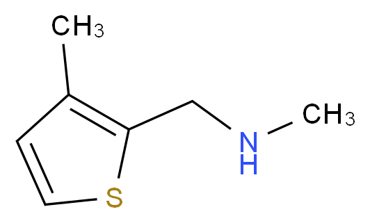 methyl[(3-methylthiophen-2-yl)methyl]amine_分子结构_CAS_860997-09-7