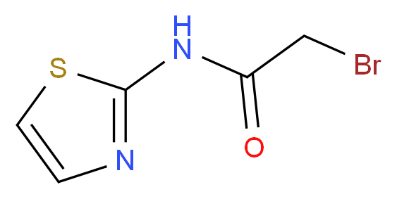 2-Bromo-N-1,3-thiazol-2-ylacetamide_分子结构_CAS_73326-20-2)