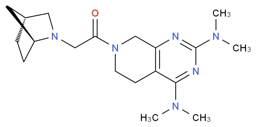 7-[(1S*,4R*)-2-azabicyclo[2.2.1]hept-2-ylacetyl]-N,N,N',N'-tetramethyl-5,6,7,8-tetrahydropyrido[3,4-d]pyrimidine-2,4-diamine_分子结构_CAS_)