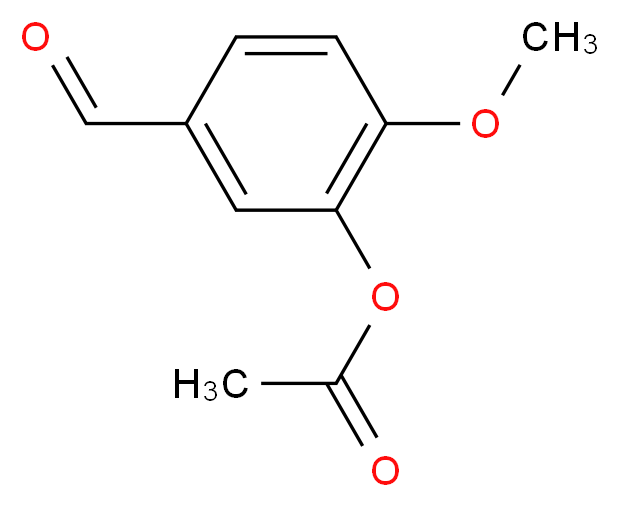 5-formyl-2-methoxyphenyl acetate_分子结构_CAS_881-57-2)