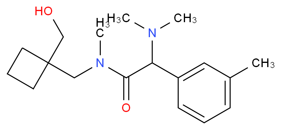 2-(dimethylamino)-N-{[1-(hydroxymethyl)cyclobutyl]methyl}-N-methyl-2-(3-methylphenyl)acetamide_分子结构_CAS_)