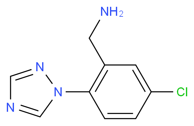 (5-CHLORO-2-(1H-1,2,4-TRIAZOL-1-YL)PHENYL)METHANAMINE_分子结构_CAS_404922-72-1)