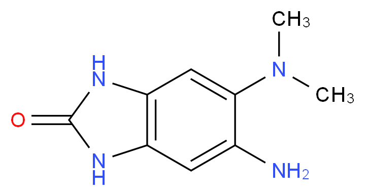 5-amino-6-(dimethylamino)-2,3-dihydro-1H-1,3-benzodiazol-2-one_分子结构_CAS_1159693-55-6