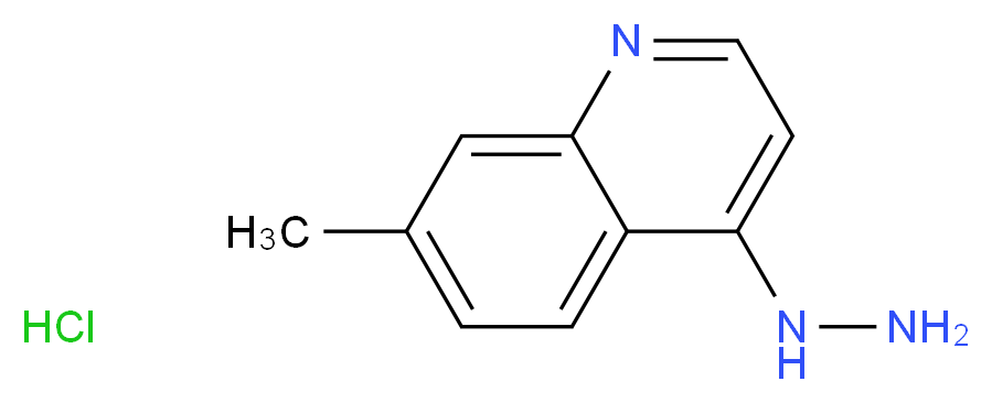 4-hydrazinyl-7-methylquinoline hydrochloride_分子结构_CAS_68500-34-5