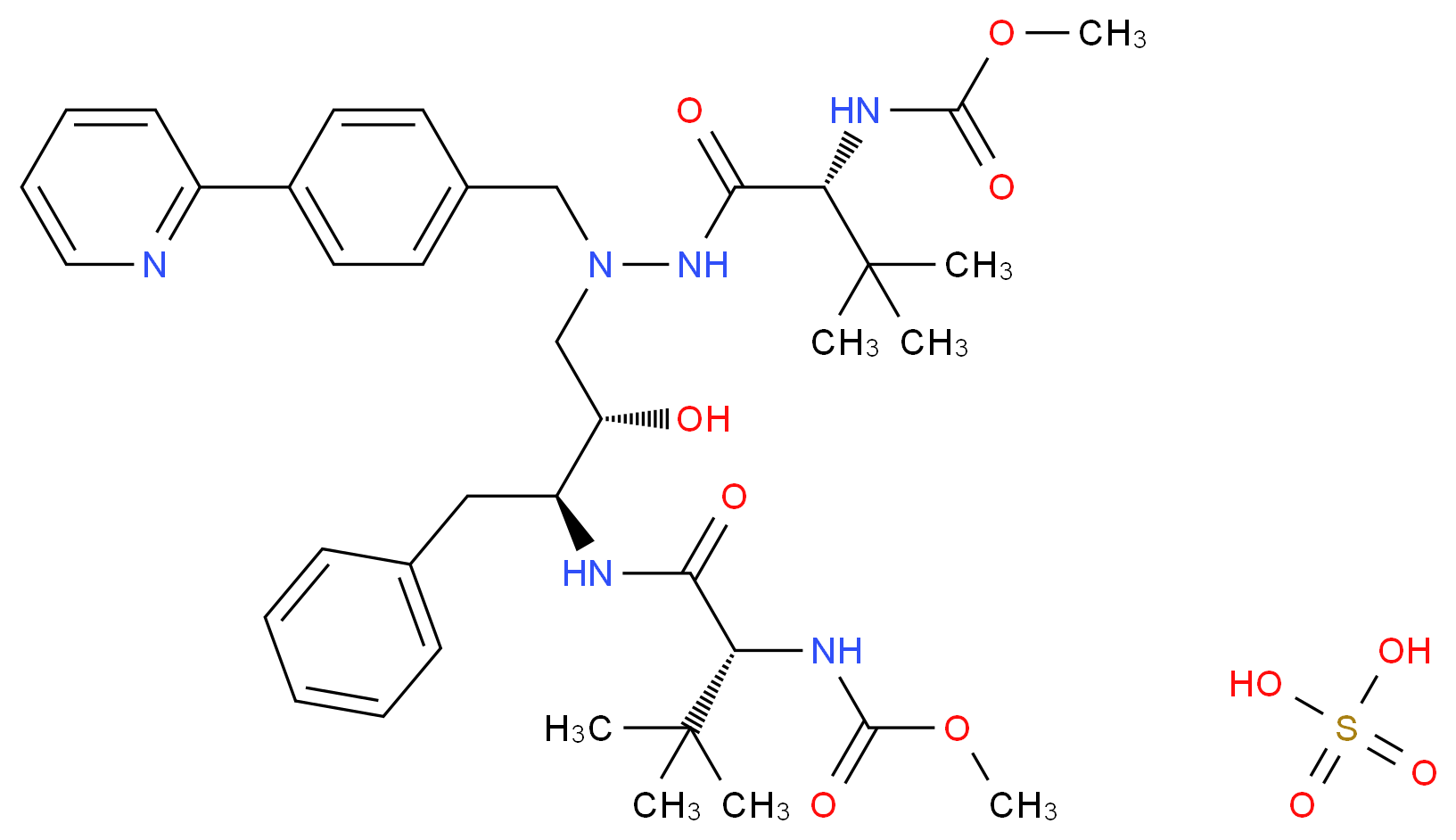 Atazanavir Bisulfate SaltSee A790051_分子结构_CAS_229975-97-7)