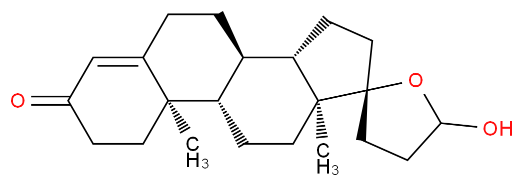 (1'S,2R,2'R,10'R,11'S,15'S)-5-hydroxy-2',15'-dimethylspiro[oxolane-2,14'-tetracyclo[8.7.0.0<sup>2</sup>,<sup>7</sup>.0<sup>1</sup><sup>1</sup>,<sup>1</sup><sup>5</sup>]heptadecan]-6'-en-5'-one_分子结构_CAS_52520-27-1