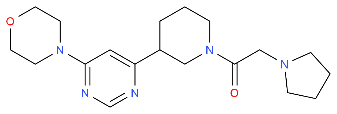 4-{6-[1-(1-pyrrolidinylacetyl)-3-piperidinyl]-4-pyrimidinyl}morpholine_分子结构_CAS_)
