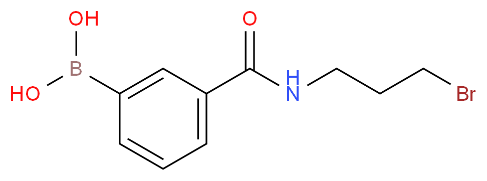 3-(3-溴丙基氨甲酰基)苯硼酸_分子结构_CAS_850567-42-9)