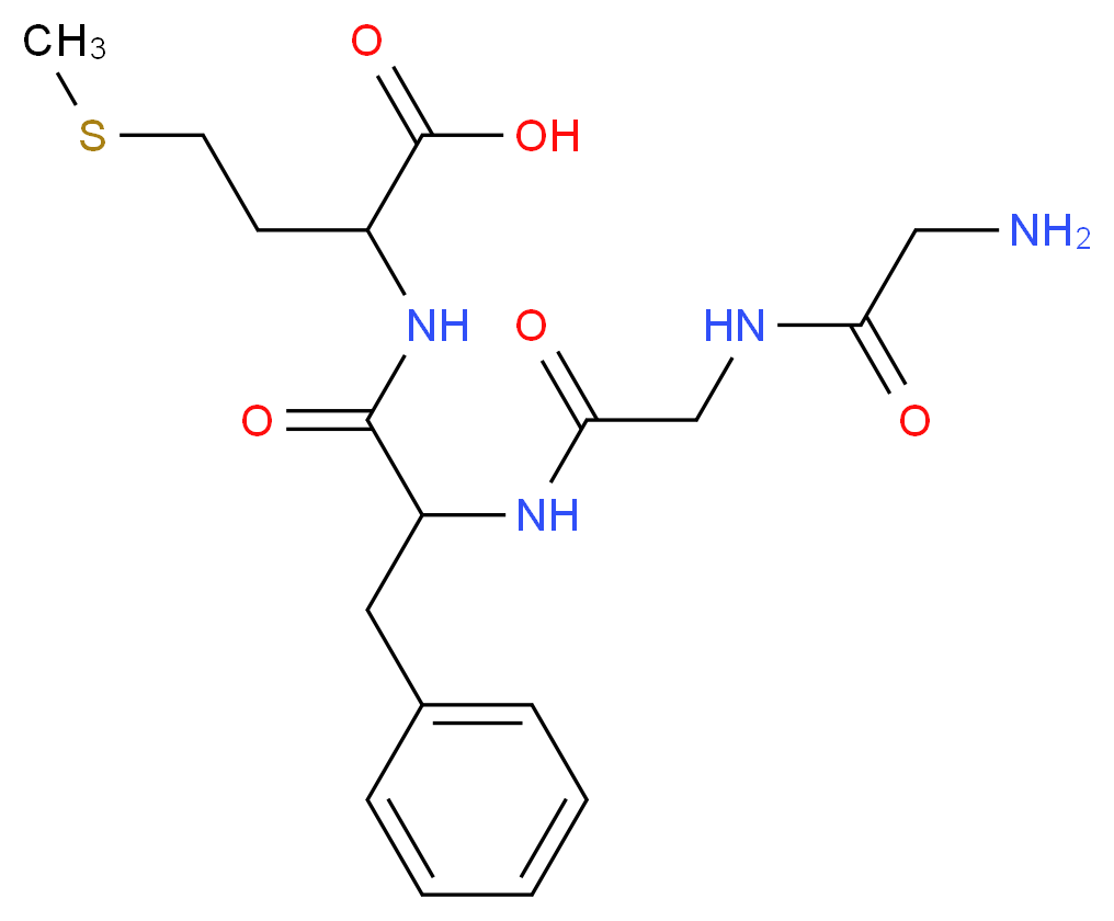 2-{2-[2-(2-aminoacetamido)acetamido]-3-phenylpropanamido}-4-(methylsulfanyl)butanoic acid_分子结构_CAS_61370-88-5