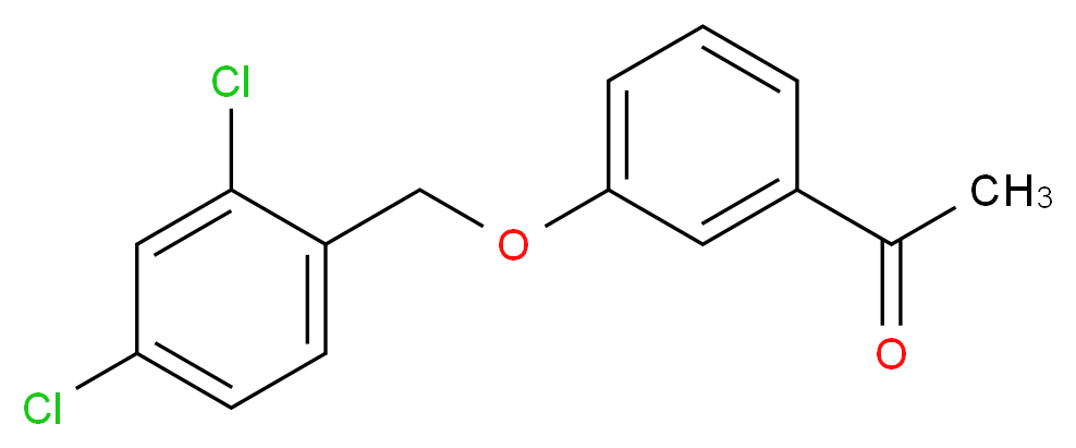 1-{3-[(2,4-dichlorophenyl)methoxy]phenyl}ethan-1-one_分子结构_CAS_400878-28-6