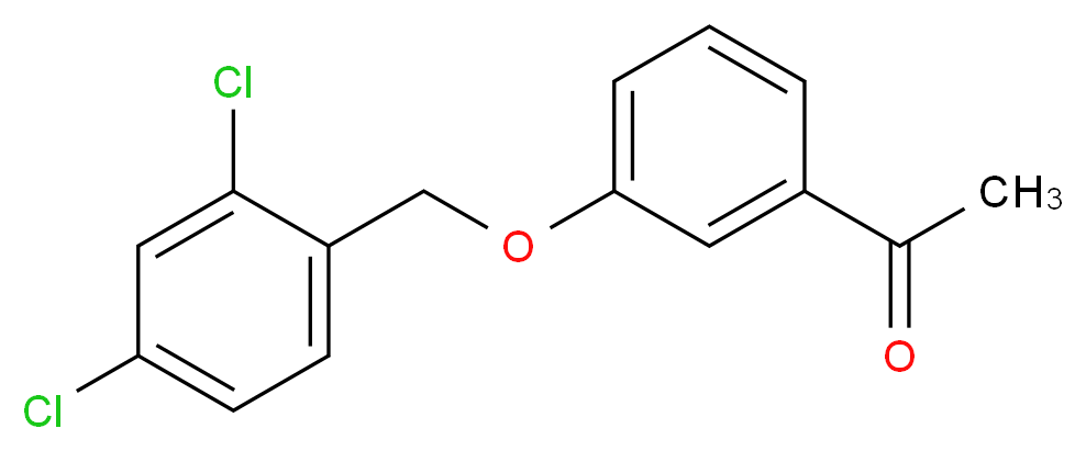 1-{3-[(2,4-Dichlorobenzyl)oxy]phenyl}-1-ethanone_分子结构_CAS_)