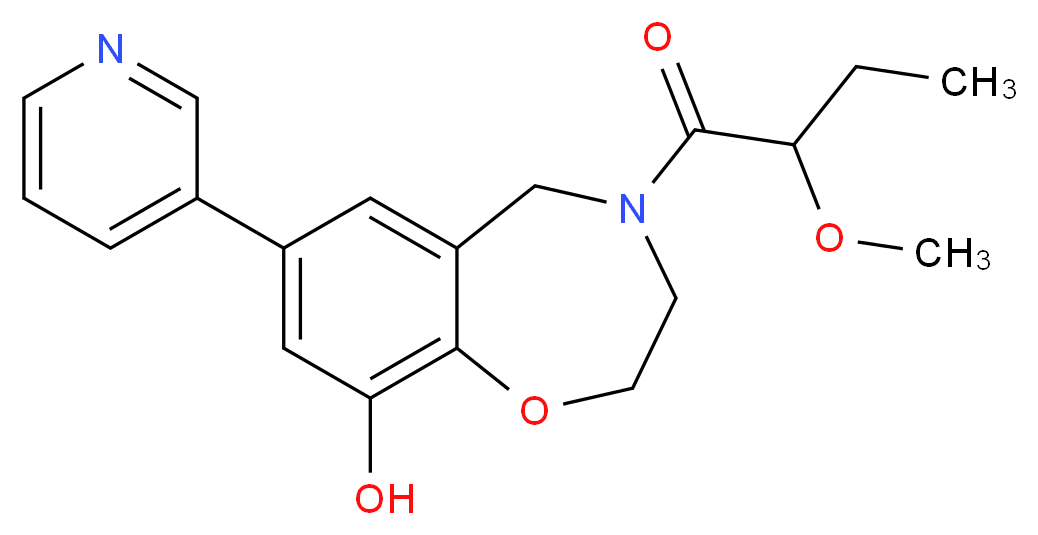 4-(2-methoxybutanoyl)-7-pyridin-3-yl-2,3,4,5-tetrahydro-1,4-benzoxazepin-9-ol_分子结构_CAS_)