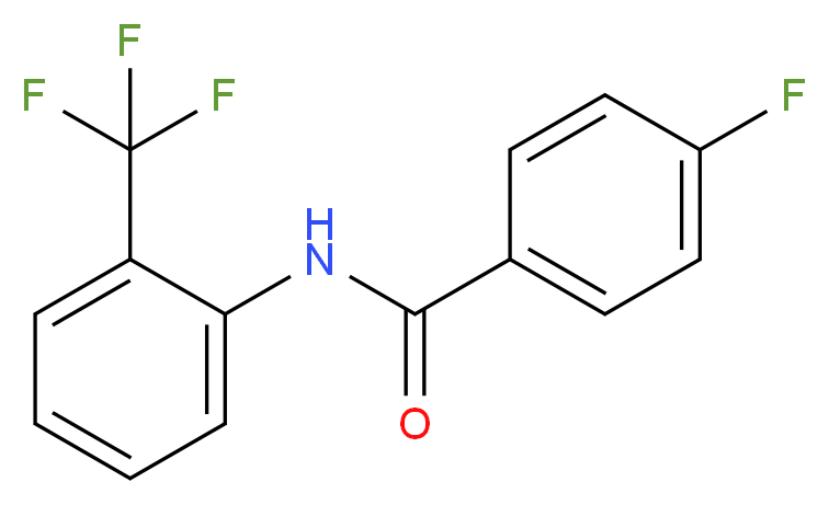 4-fluoro-N-[2-(trifluoromethyl)phenyl]benzamide_分子结构_CAS_2053-99-8