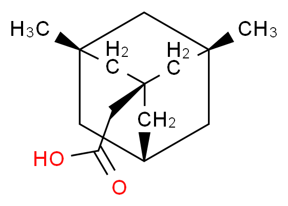 2-[(1r,3R,5S,7r)-3,5-dimethyladamantan-1-yl]acetic acid_分子结构_CAS_14202-14-3