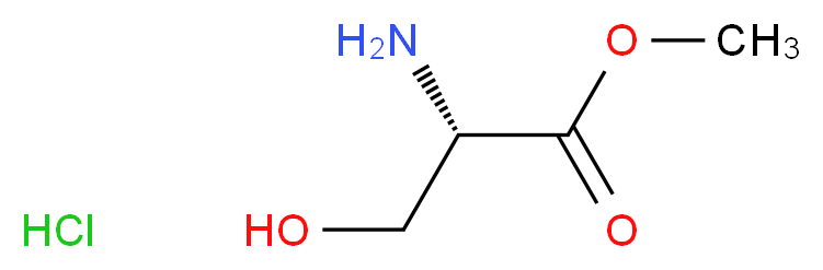 methyl (2S)-2-amino-3-hydroxypropanoate hydrochloride_分子结构_CAS_5680-80-8
