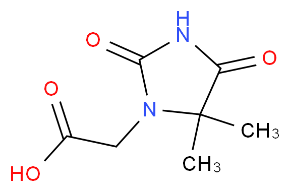 (5,5-Dimethyl-2,4-dioxoimidazolidin-1-yl)-acetic acid_分子结构_CAS_)