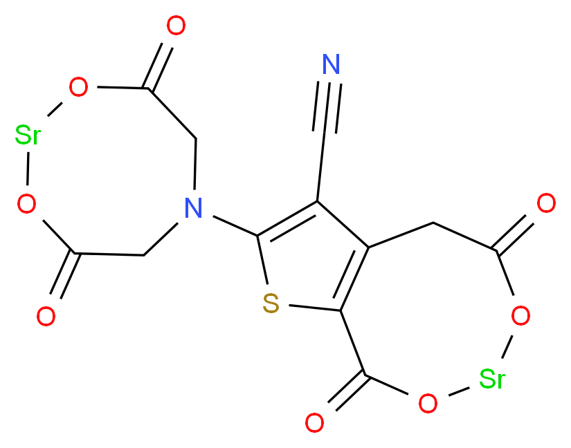 2-(4,8-dioxo-1,3-dioxa-6-aza-2-strontacyclooctan-6-yl)-5,9-dioxo-4H,5H,9H-thieno[2,3-e]1,3-dioxa-2-strontacyclooctane-3-carbonitrile_分子结构_CAS_135459-87-9