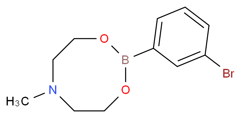 3-溴苯硼酸 N-甲基二氨基乙醇酯_分子结构_CAS_374538-00-8)