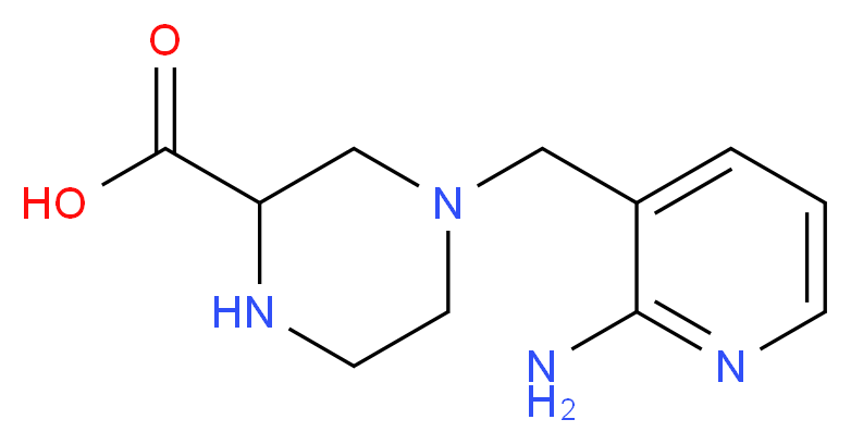 4-[(2-aminopyridin-3-yl)methyl]piperazine-2-carboxylic acid_分子结构_CAS_)
