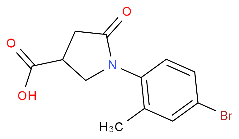 1-(4-Bromo-2-methylphenyl)-5-oxopyrrolidine-3-carboxylic acid_分子结构_CAS_)
