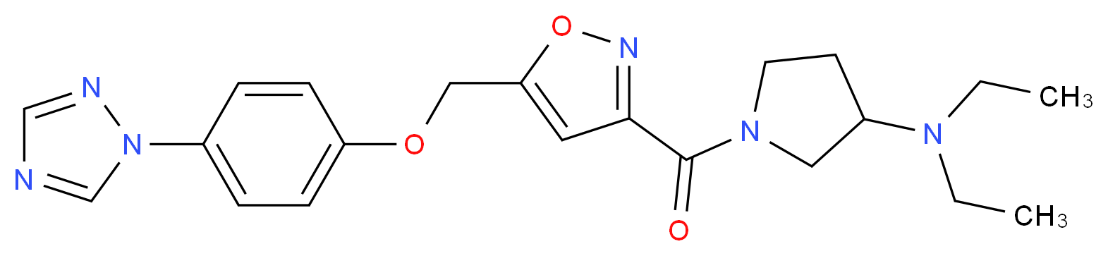 N,N-diethyl-1-[(5-{[4-(1H-1,2,4-triazol-1-yl)phenoxy]methyl}-3-isoxazolyl)carbonyl]-3-pyrrolidinamine_分子结构_CAS_)
