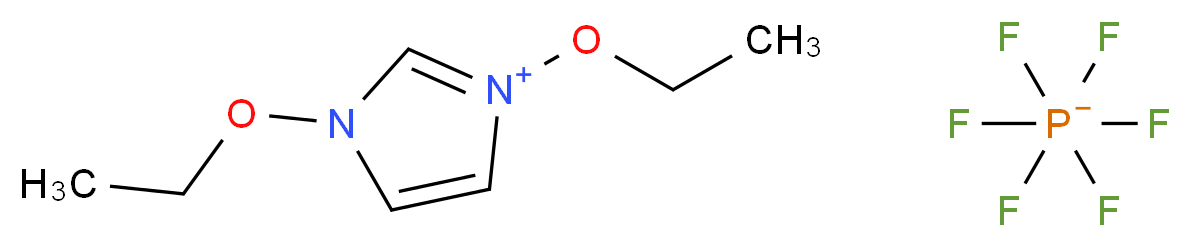 1,3-二乙氧基咪唑鎓六氟磷酸盐_分子结构_CAS_951020-87-4)
