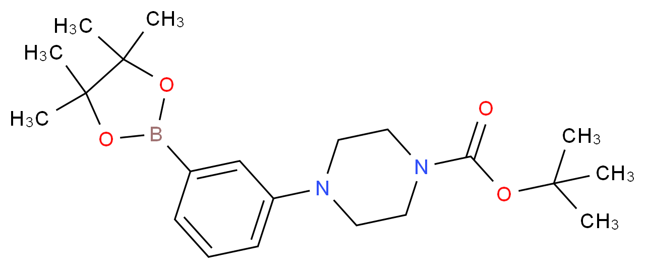3-[4-(TERT-BUTOXYCARBONYL)PIPERAZIN-1-YL]PHENYLBORONIC ACID PINACOL ESTER_分子结构_CAS_540752-87-2)