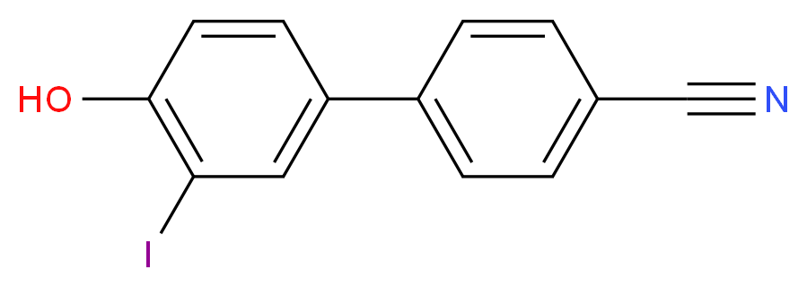 4-(4-hydroxy-3-iodophenyl)benzonitrile_分子结构_CAS_460746-47-8)